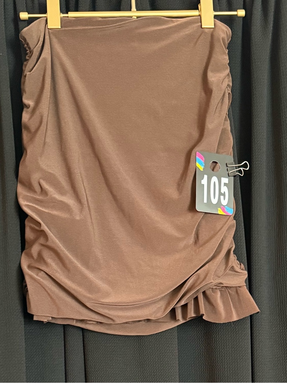 PrettyLittleThing Brown Ruched Camisole Top